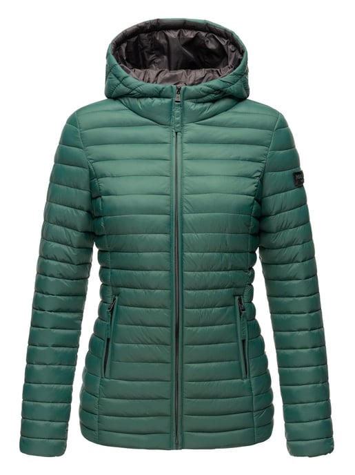Marikoo Damen Steppjacke – Asraa, leicht mit Kapuze & Kontrastfutter - Image 2