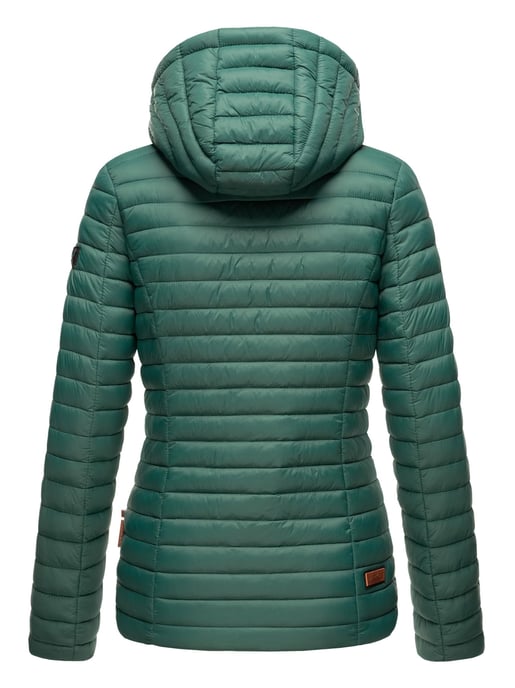 Marikoo Damen Steppjacke – Asraa, leicht mit Kapuze & Kontrastfutter - Image 4