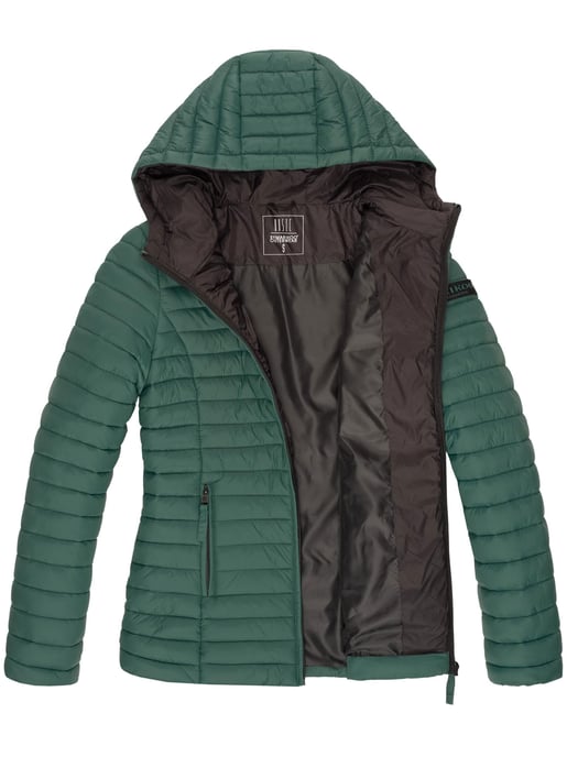 Marikoo Damen Steppjacke – Asraa, leicht mit Kapuze & Kontrastfutter - Image 5