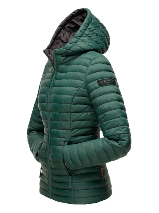 Marikoo Damen Steppjacke – Asraa, leicht mit Kapuze & Kontrastfutter - Image 6