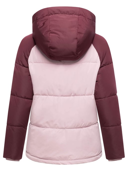 Marikoo Damen Steppjacke Omariaa mit Colorblocking & abnehmbarer Kapuze - Image 3