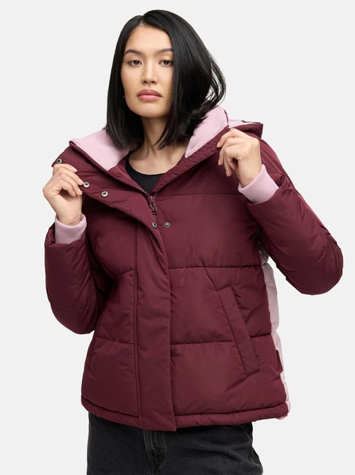 Marikoo Damen Steppjacke Omariaa mit Colorblocking & abnehmbarer Kapuze - Image 5