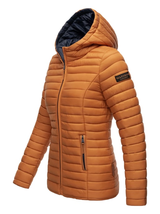 Marikoo Damen Steppjacke – Asraa, leicht mit Kapuze & Kontrastfutter - Image 3
