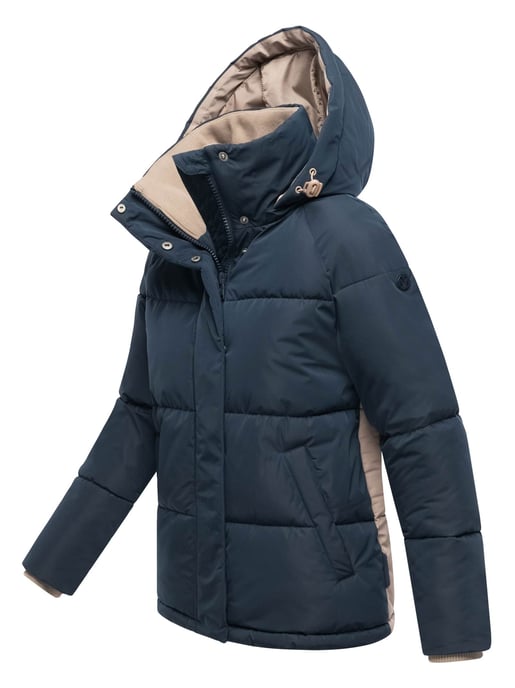 Marikoo Damen Steppjacke Omariaa mit Colorblocking & abnehmbarer Kapuze - Image 2