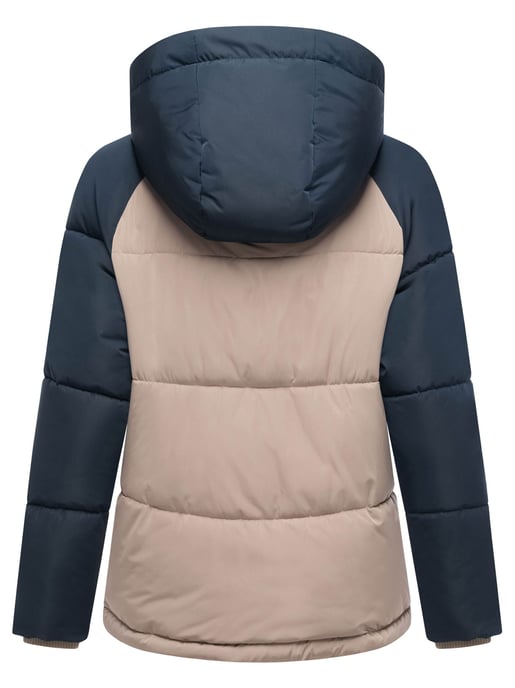 Marikoo Damen Steppjacke Omariaa mit Colorblocking & abnehmbarer Kapuze - Image 3