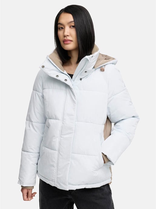 Marikoo Damen Steppjacke Omariaa mit Colorblocking & abnehmbarer Kapuze - Image 5