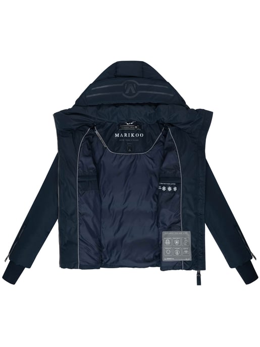 Marikoo Damen Steppjacke Aleyna mit Taillengürtel & Magnetverschlüssen - Image 4