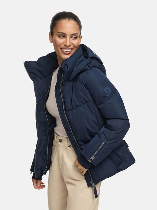 Marikoo Damen Steppjacke Aleyna mit Taillengürtel & Magnetverschlüssen - Image 5