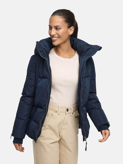 Marikoo Damen Steppjacke Aleyna mit Taillengürtel & Magnetverschlüssen - Image 6