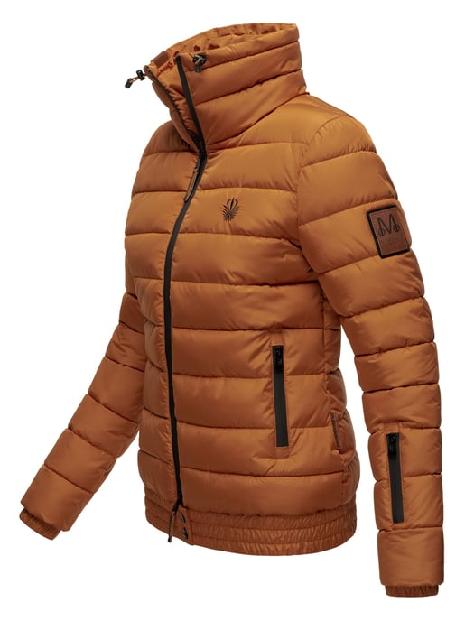 Marikoo Damen Steppjacke Poisen mit hohem Kragen & Teddyfleece-Taschen - Image 2