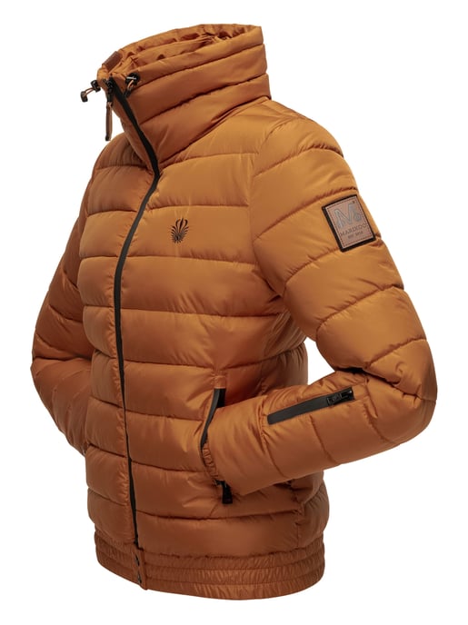 Marikoo Damen Steppjacke Poisen mit hohem Kragen & Teddyfleece-Taschen - Image 3