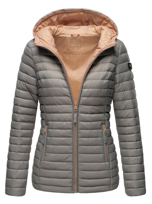 Marikoo Damen Steppjacke – Asraa, leicht mit Kapuze & Kontrastfutter - Image 1