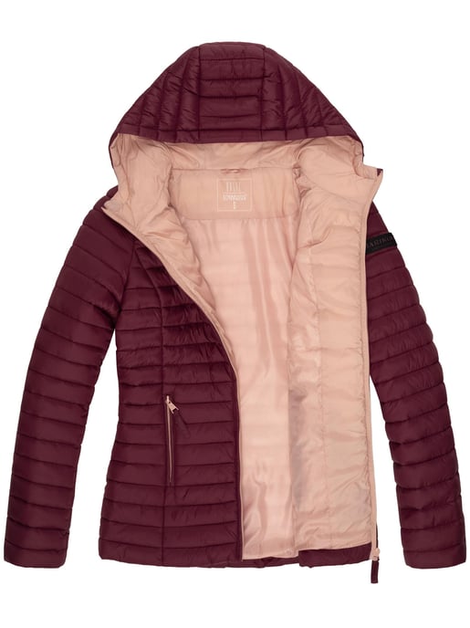 Marikoo Damen Steppjacke – Asraa, leicht mit Kapuze & Kontrastfutter - Image 4