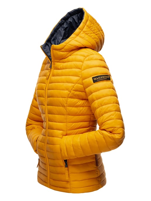 Marikoo Damen Steppjacke – Asraa, leicht mit Kapuze & Kontrastfutter - Image 6