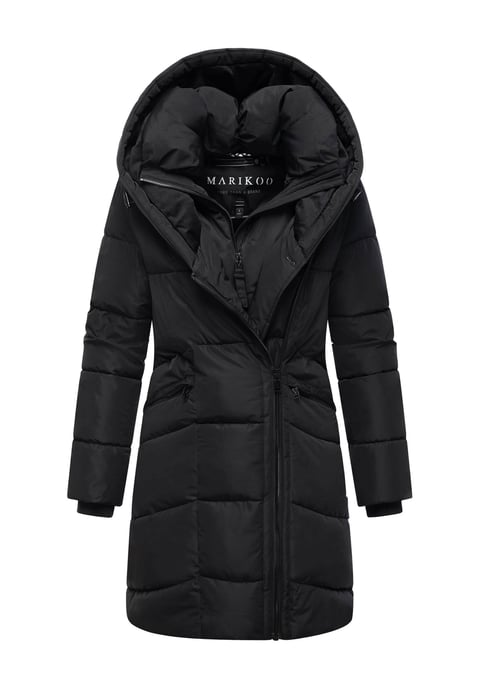 Marikoo Damen Steppmantel Virenaa mit Layer-Look & warmem Fleecefutter - Image 1