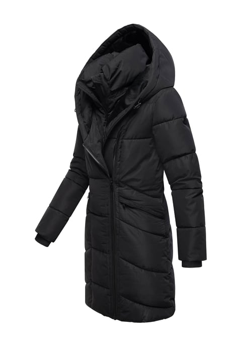 Marikoo Damen Steppmantel Virenaa mit Layer-Look & warmem Fleecefutter - Image 2