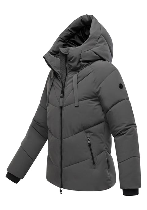 Marikoo Damen Wintersteppjacke Kwamee mit Kapuze & Zwei-Wege-Reißverschluss - Image 2