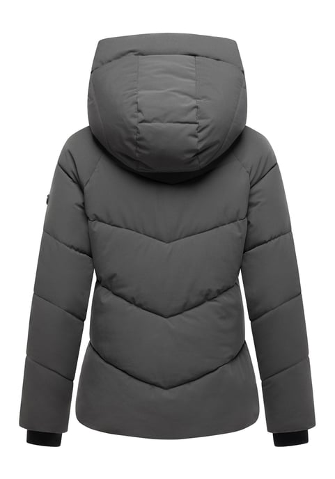 Marikoo Damen Wintersteppjacke Kwamee mit Kapuze & Zwei-Wege-Reißverschluss - Image 3