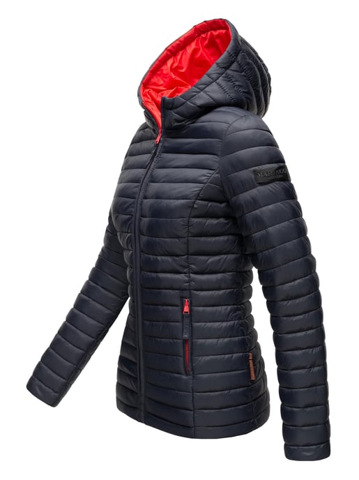 Marikoo Damen Steppjacke – Asraa, leicht mit Kapuze & Kontrastfutter - Image 3