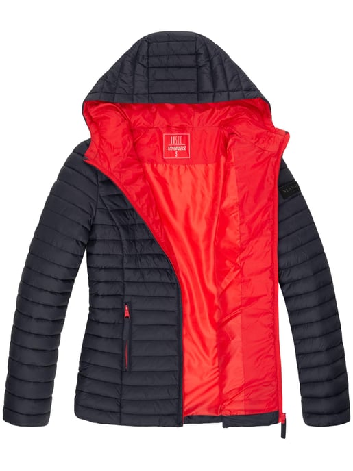 Marikoo Damen Steppjacke – Asraa, leicht mit Kapuze & Kontrastfutter - Image 5
