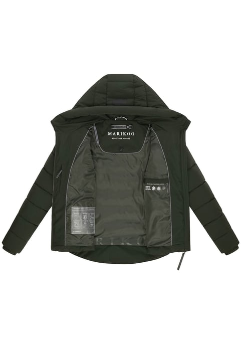 Marikoo Damen Steppjacke Tayenaa mit Kapuze & warmem Fleecefutter - Image 4