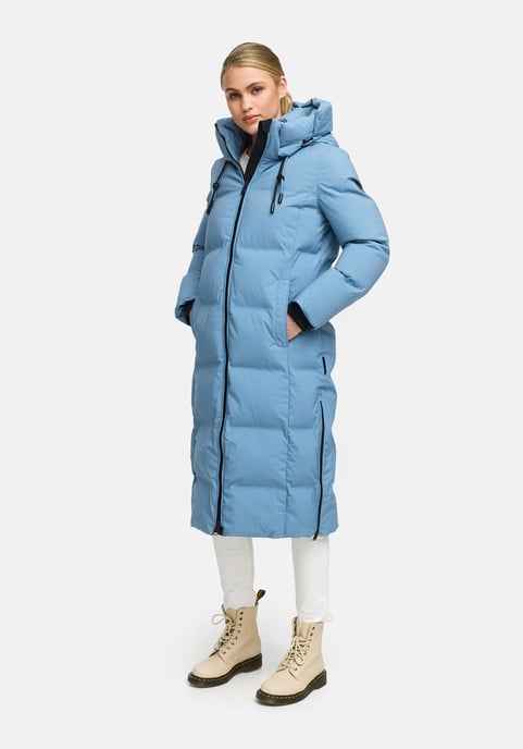 Marikoo Damen Winter Steppmantel Tikoraa mit abnehmbarer Kapuze - Image 6