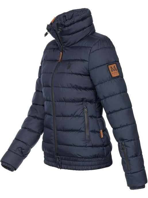 Marikoo Damen Steppjacke Poisen mit hohem Kragen & Teddyfleece-Taschen - Image 2