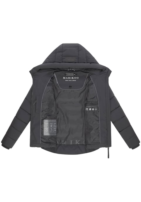 Marikoo Damen Steppjacke Tayenaa mit Kapuze & warmem Fleecefutter - Image 4