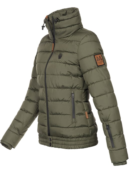 Marikoo Damen Steppjacke Poisen mit hohem Kragen & Teddyfleece-Taschen - Image 2