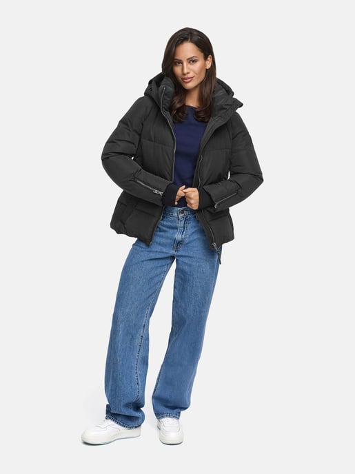 Marikoo Damen Steppjacke Aleyna mit Taillengürtel & Magnetverschlüssen - Image 5