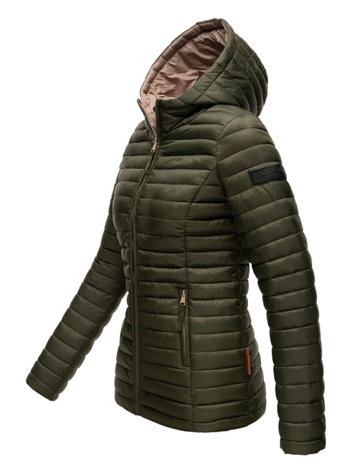 Marikoo Damen Steppjacke – Asraa, leicht mit Kapuze & Kontrastfutter - Image 3