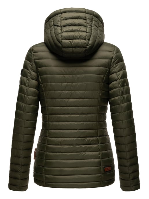 Marikoo Damen Steppjacke – Asraa, leicht mit Kapuze & Kontrastfutter - Image 4