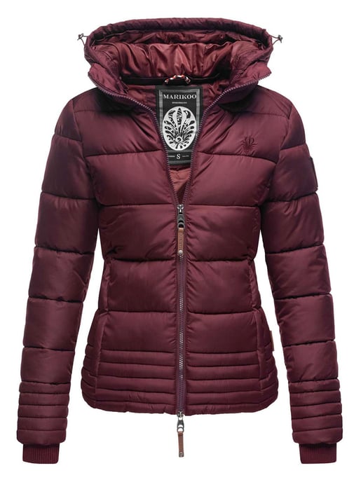 Marikoo Damen Steppjacke mit abnehmbarer Kapuze & 2-Wege-Reißverschluss - Image 1