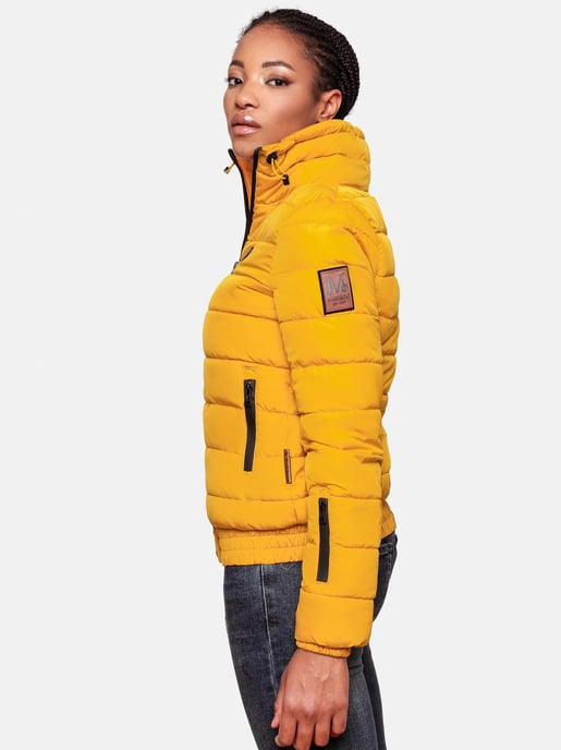 Marikoo Damen Steppjacke Poisen mit hohem Kragen & Teddyfleece-Taschen - Image 6