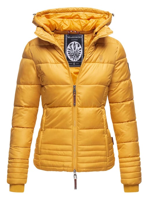 Marikoo Damen Steppjacke mit abnehmbarer Kapuze & 2-Wege-Reißverschluss - Image 1