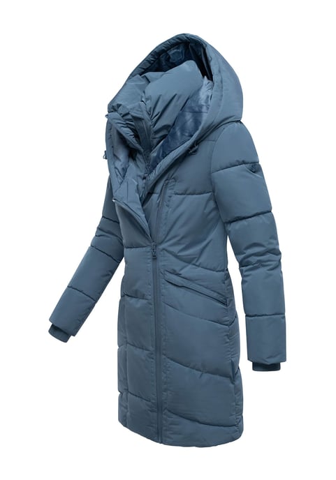 Marikoo Damen Steppmantel Virenaa mit Layer-Look & warmem Fleecefutter - Image 2