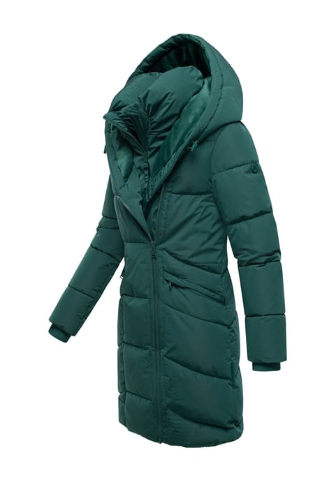 Marikoo Damen Steppmantel Virenaa mit Layer-Look & warmem Fleecefutter - Image 2