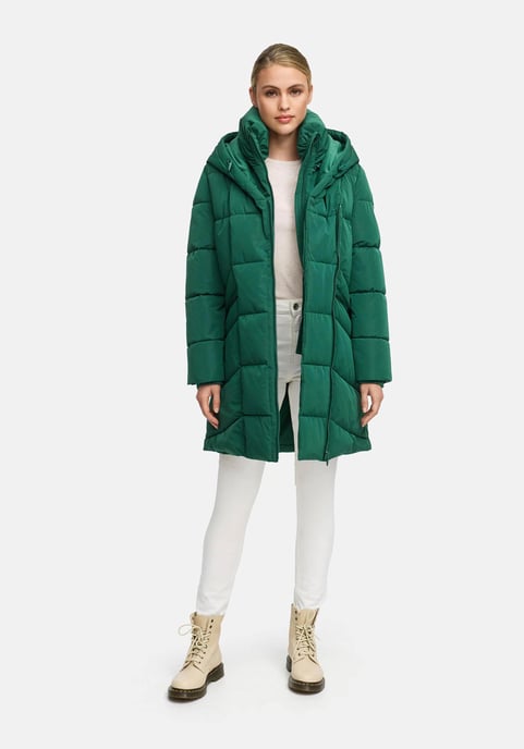 Marikoo Damen Steppmantel Virenaa mit Layer-Look & warmem Fleecefutter - Image 5