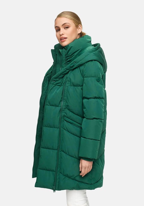 Marikoo Damen Steppmantel Virenaa mit Layer-Look & warmem Fleecefutter - Image 6
