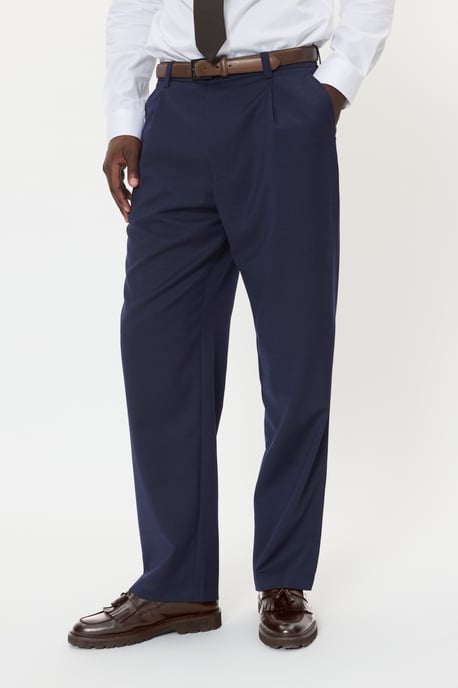 Casual Hose MAchino Casual Hose Lockere Passform navy blue - Image 2