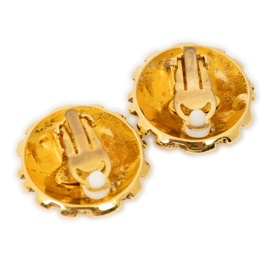CC Round Clip On Earrings Ohrringe - Image 2