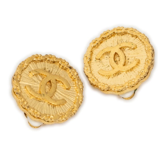 CC Round Clip On Earrings Ohrringe - Image 1