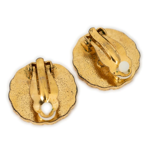 CC Round Clip On Earrings Ohrringe - Image 2