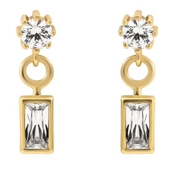 Orphelia 'Madelyn' Damen 925 Sterlingsilber Set: Halskette + Ohrringe + Ring - Gold SET-7583/G - Image 3