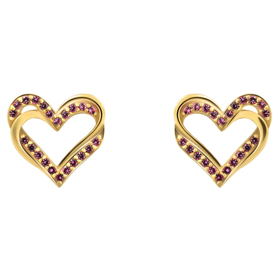 Orphelia 'Cecilia' Damen 925 Sterling Silber Set: Halskette + Ohrringe + Ring - Gold SET-7584/R - Image 3