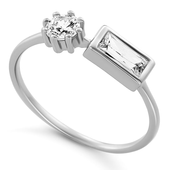 Orphelia 'Madelyn' Damen 925 Sterling Silber Set: Halskette + Ohrringe + Ring - Silber SET-7583 - Image 4