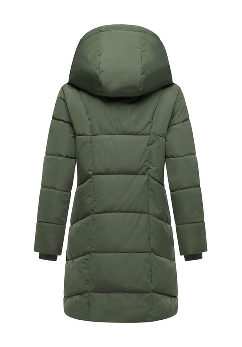 Marikoo Damen Steppmantel Virenaa mit Layer-Look & warmem Fleecefutter - Image 3