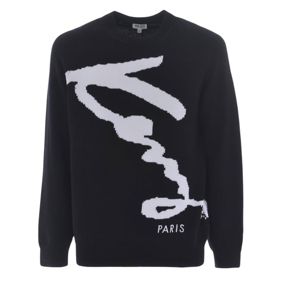 Kenzo Signature Schwarzer Strickpullover - Image 1