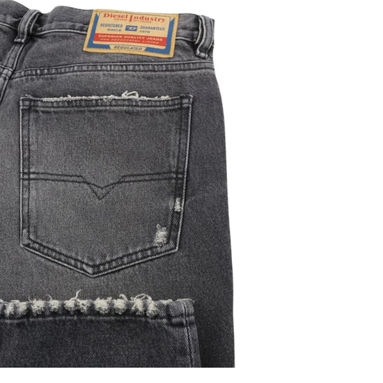 Diesel Herren D-Sark Verwaschene Jeans (Schwarz) - Image 2