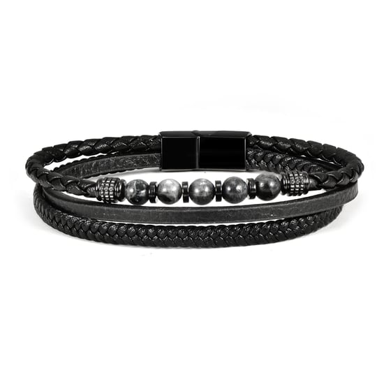 US Polo Assn Jewellery Brandon Schwarzes Armband - Image 1